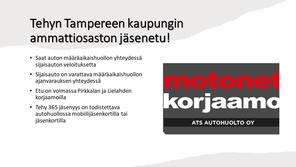 Sijaisauto veloituksetta määräaikaishuollon yhteydessä Pirkkalan ja Lielahden Motonet- korjaamoista!